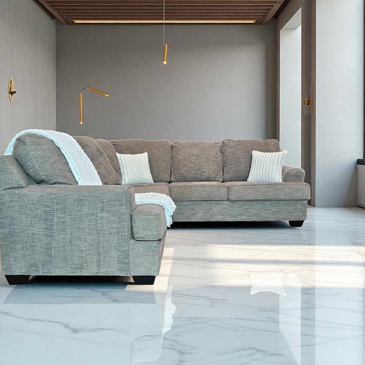 Sectional L Shape Gray