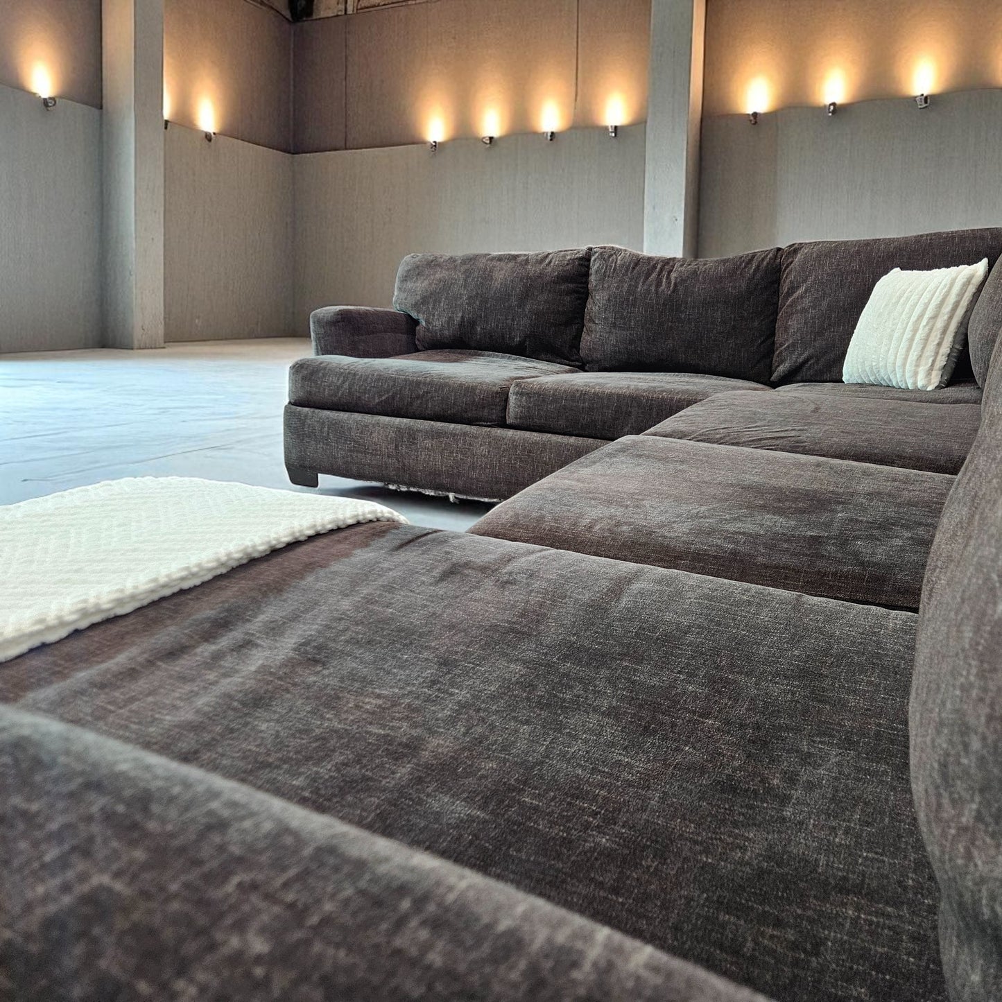 Dark Gray Fabric Sectional
