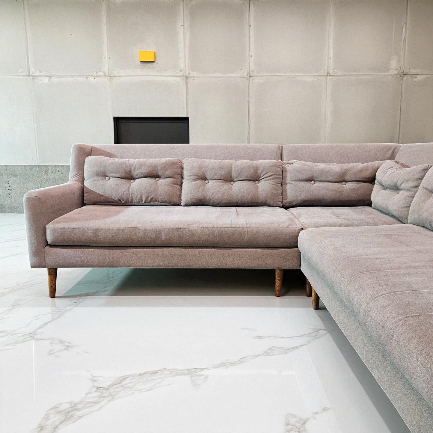 West Elm Light Gray Contemporary Sectional