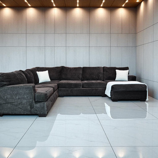 Dark Gray Fabric Sectional