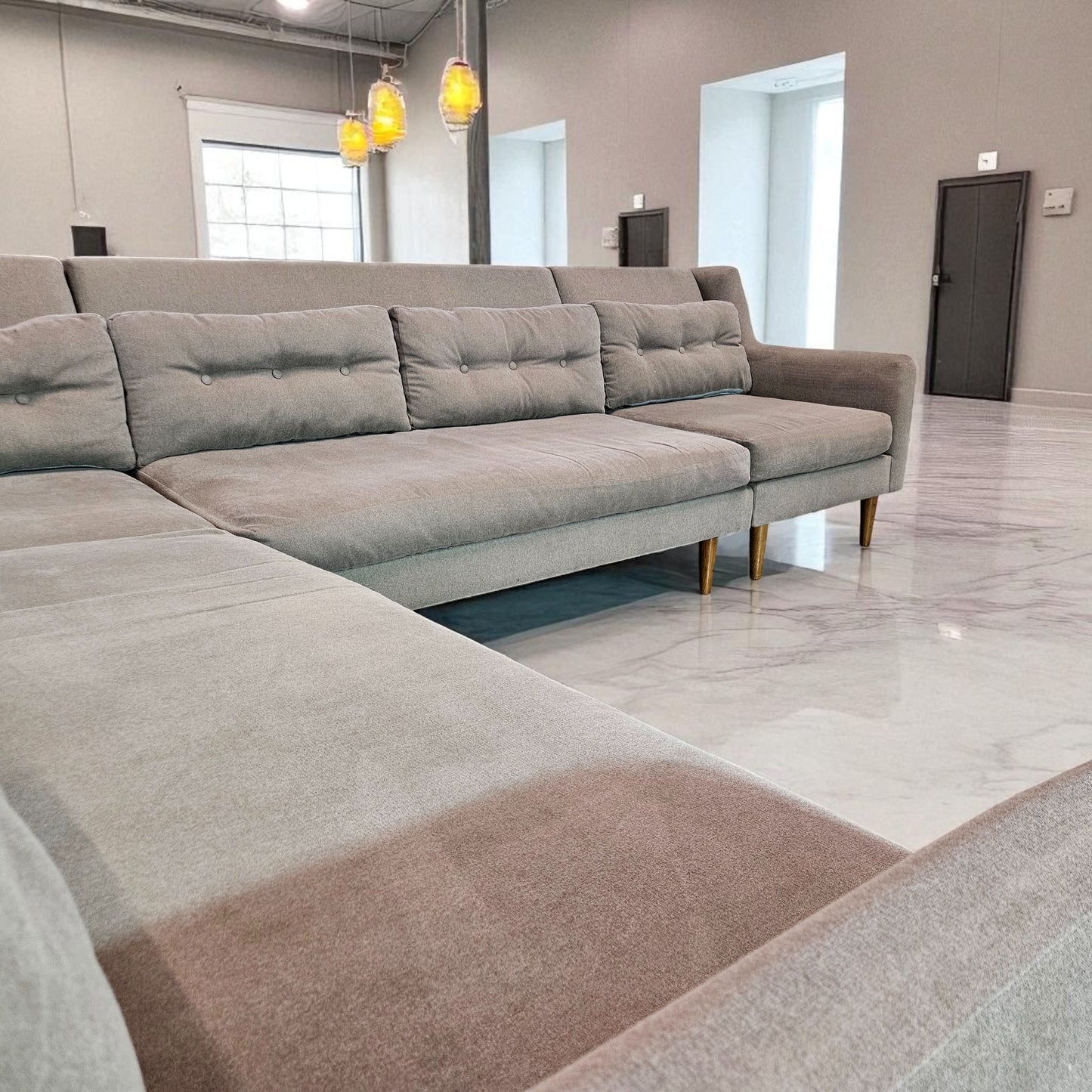 West Elm Light Gray Contemporary Sectional