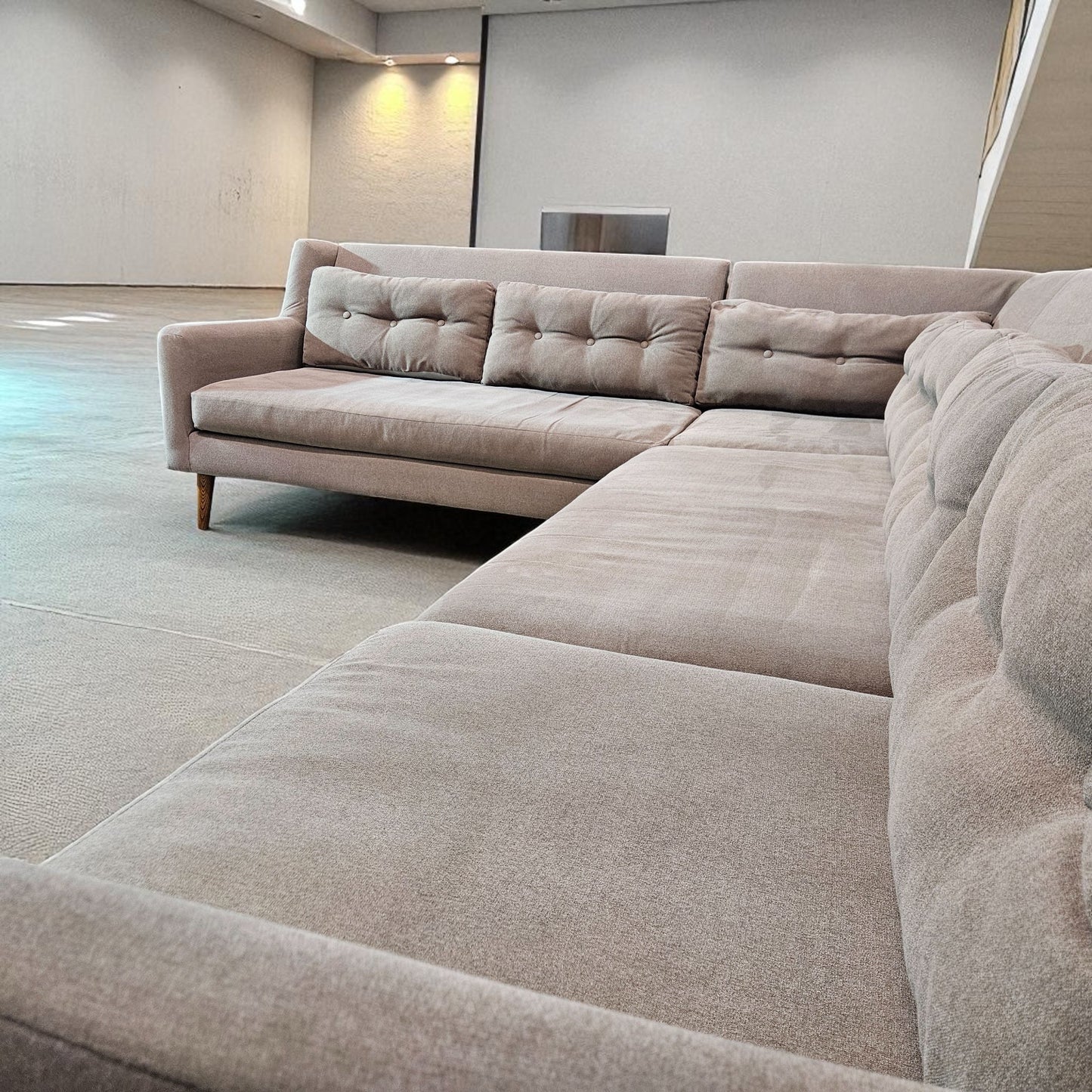 West Elm Light Gray Contemporary Sectional